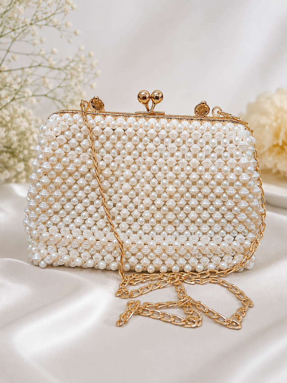 Elegant Pearl Beaded Bag